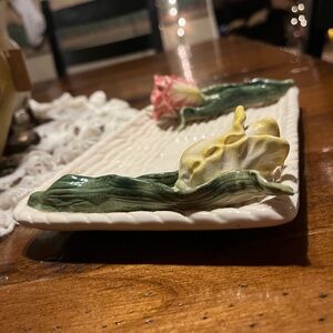 Floral Ceramic Rectangular Tray